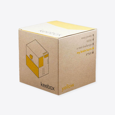 keebox – yellow – Rätselbox / Rätselspiel - schwer (Level 4/5)