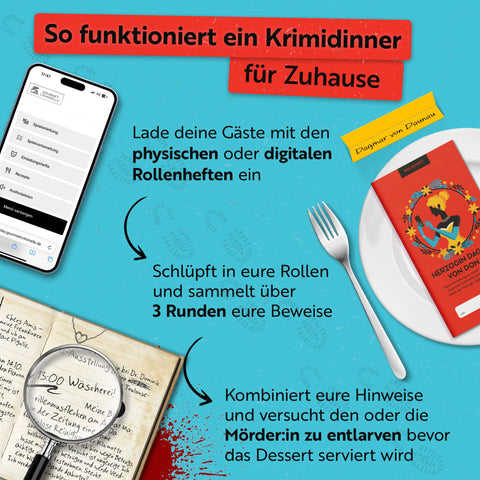 So funktioniert ein Krimidinner für Zuhause