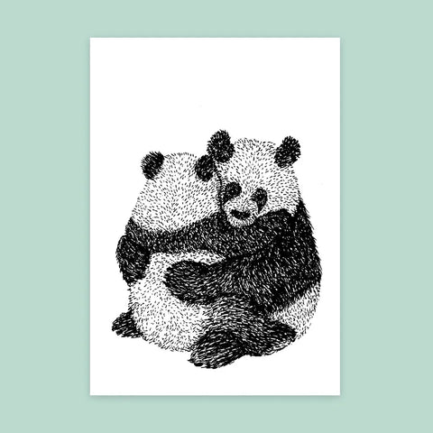 Panda - Postkarte – Martina Müller