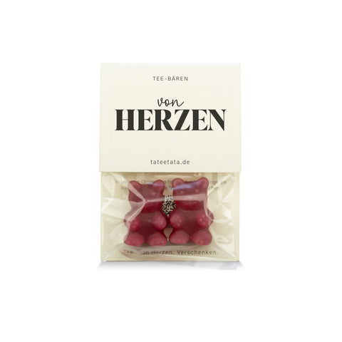 Tee-Bären® von Herzen – Himbeer Vanille Geschmack